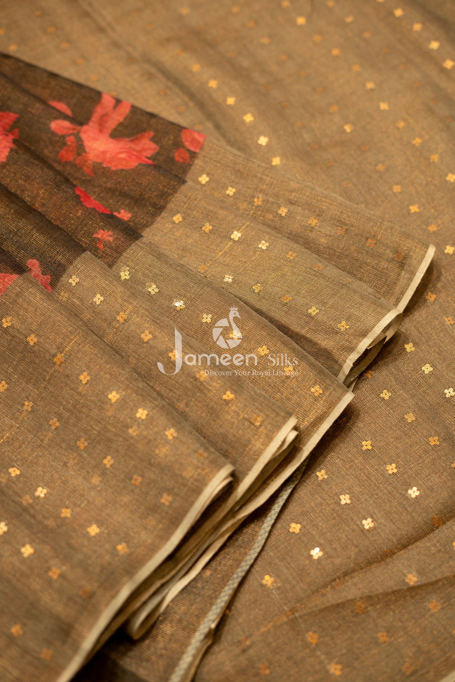 Black pure muslin saree