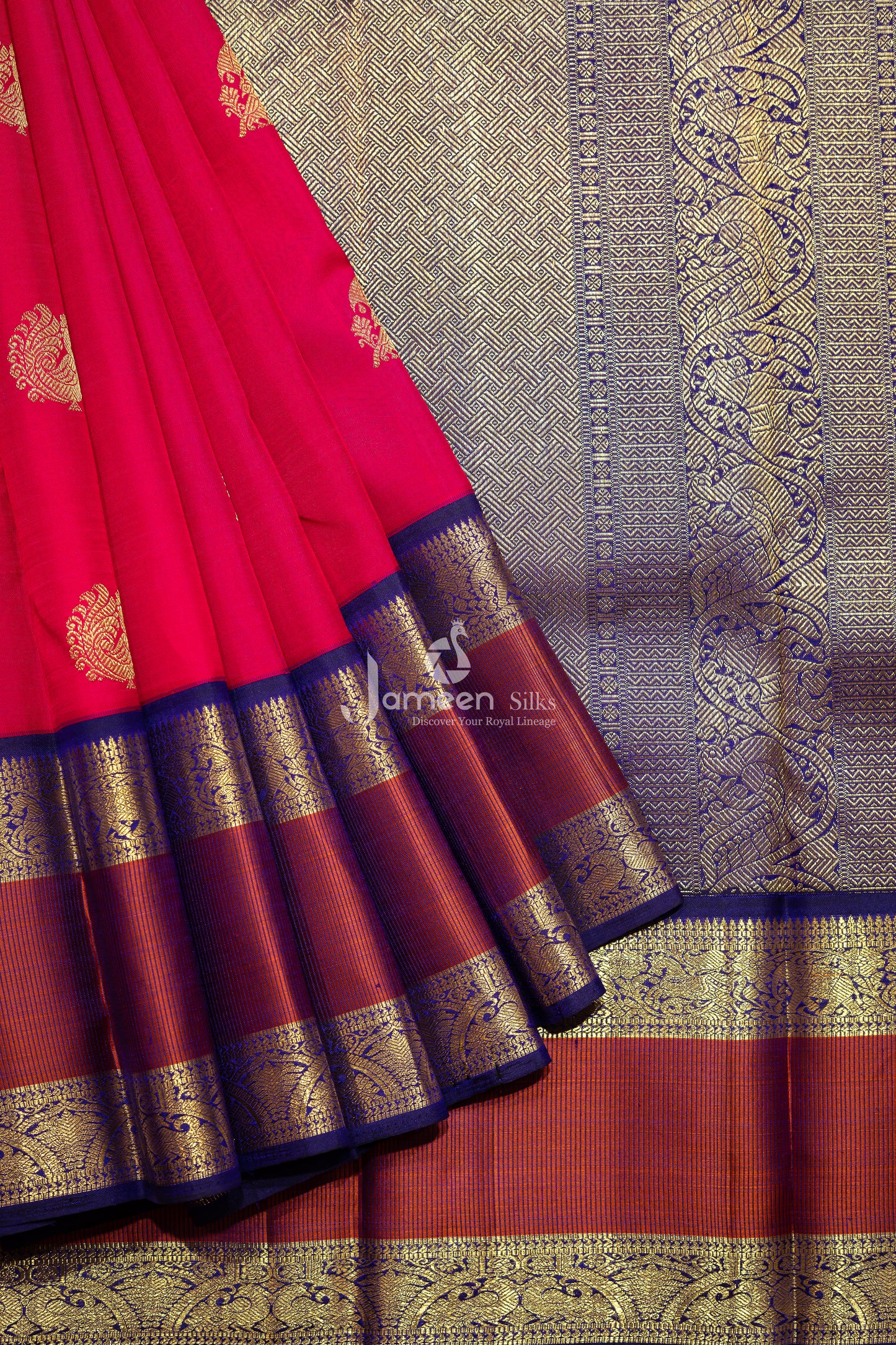 RED KANJIVRAM SILK SAREE