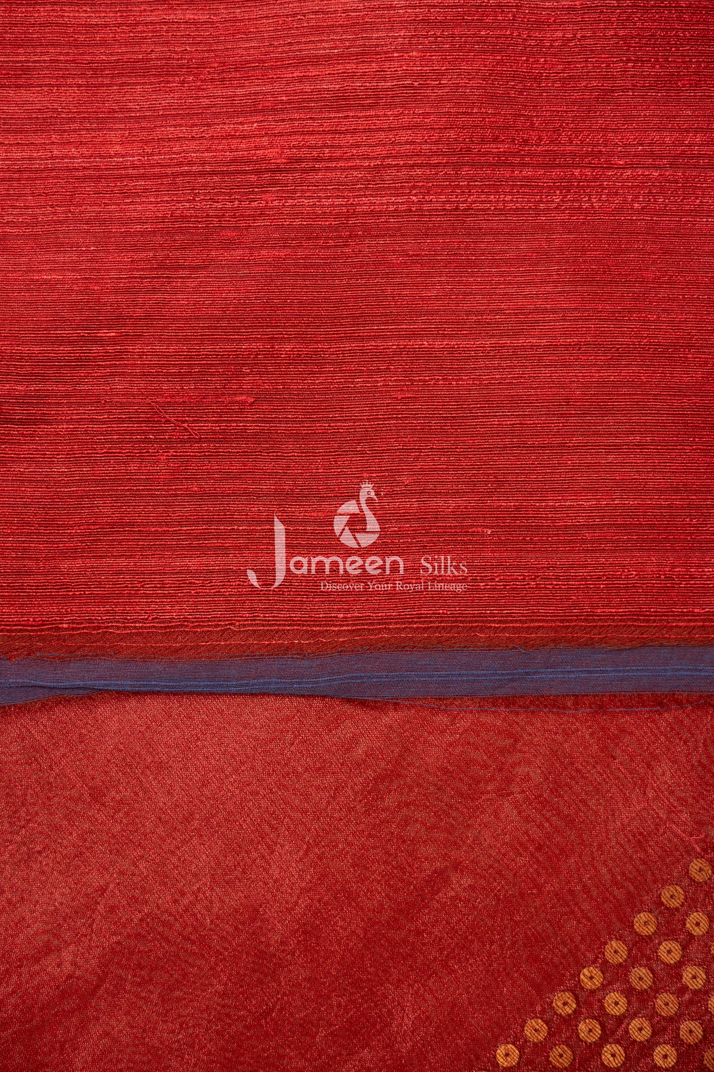 Red muslin silk saree