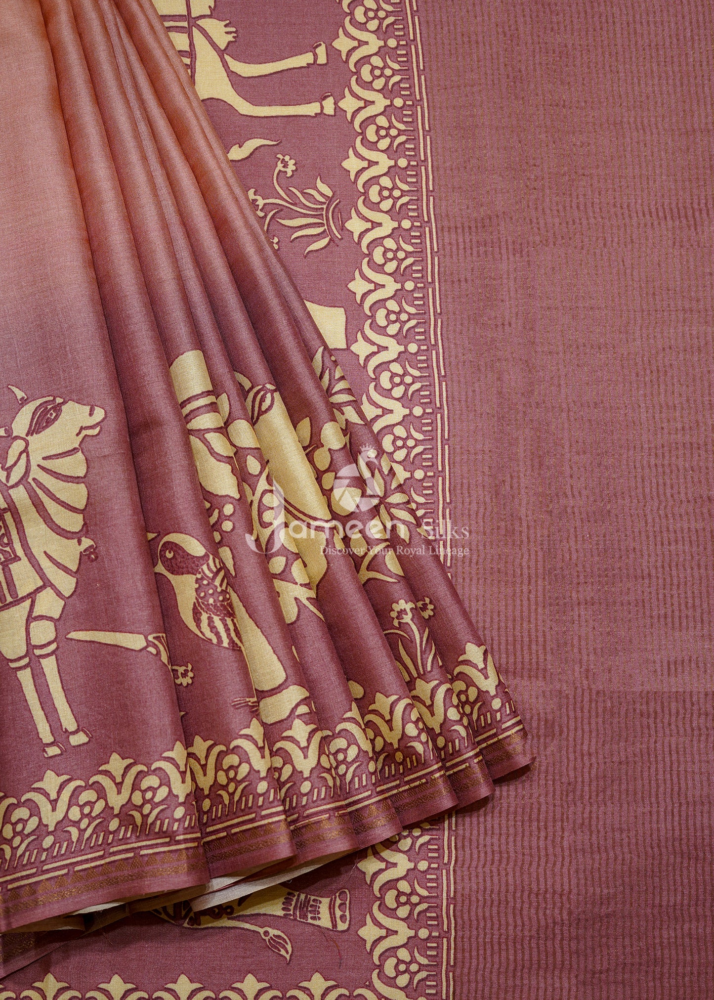 Pure tussar silk saree