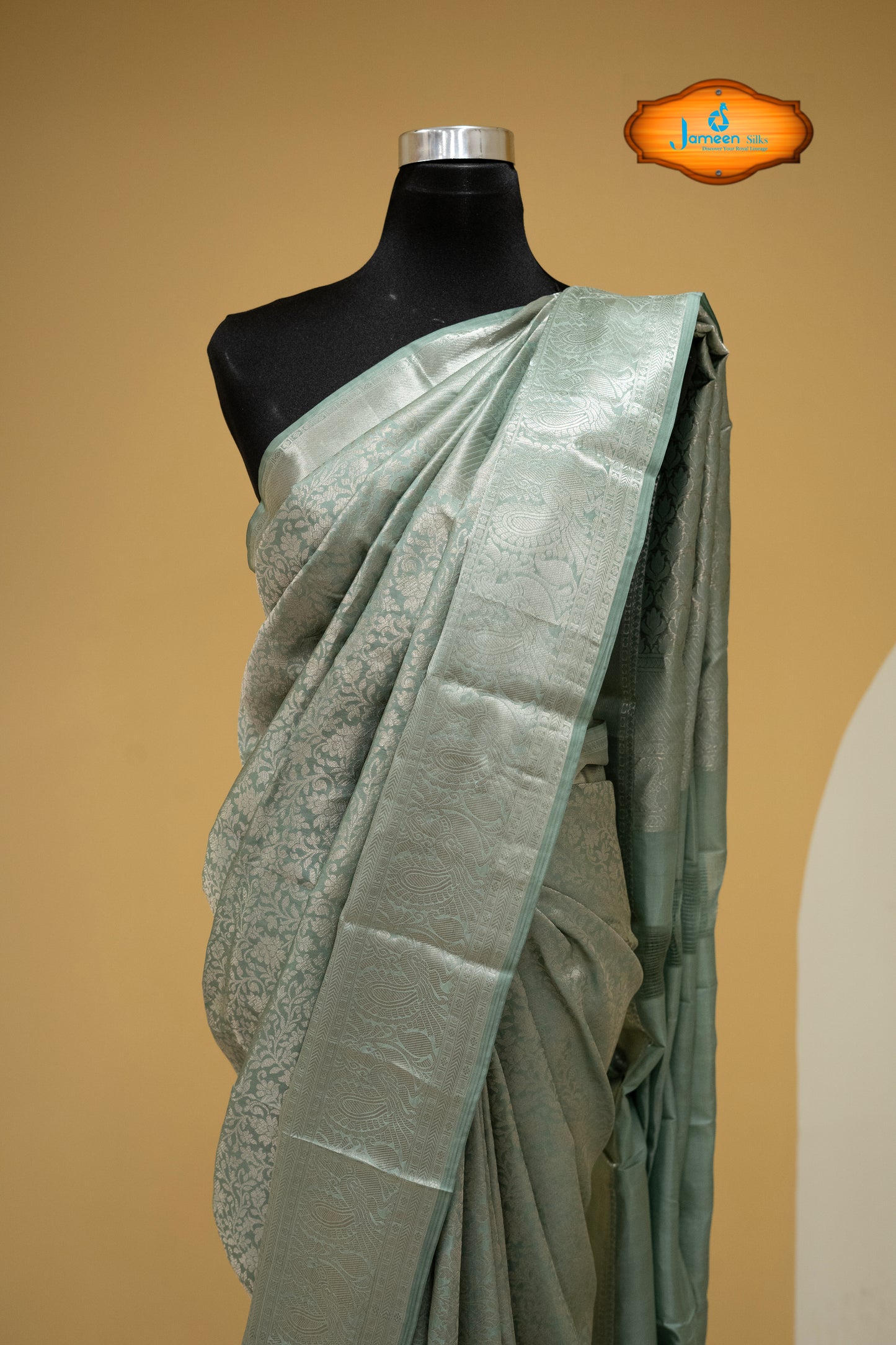 GREEN KANJUVARAM SILK SAREE