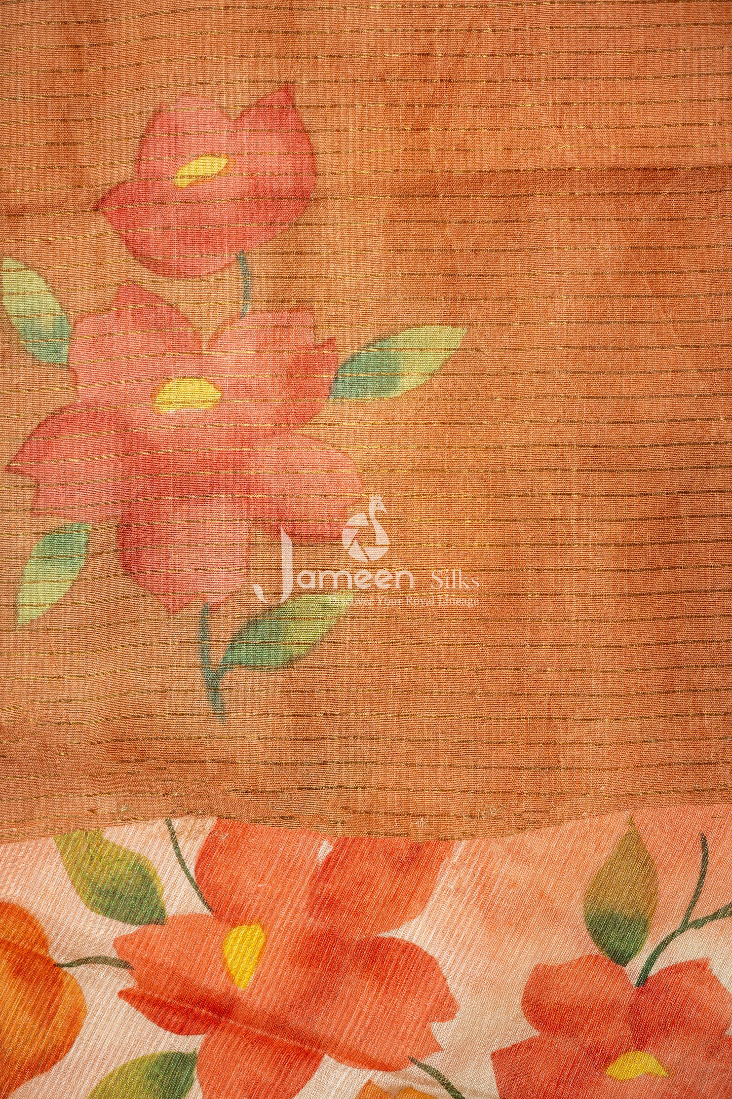 Red colour muslin silk saree