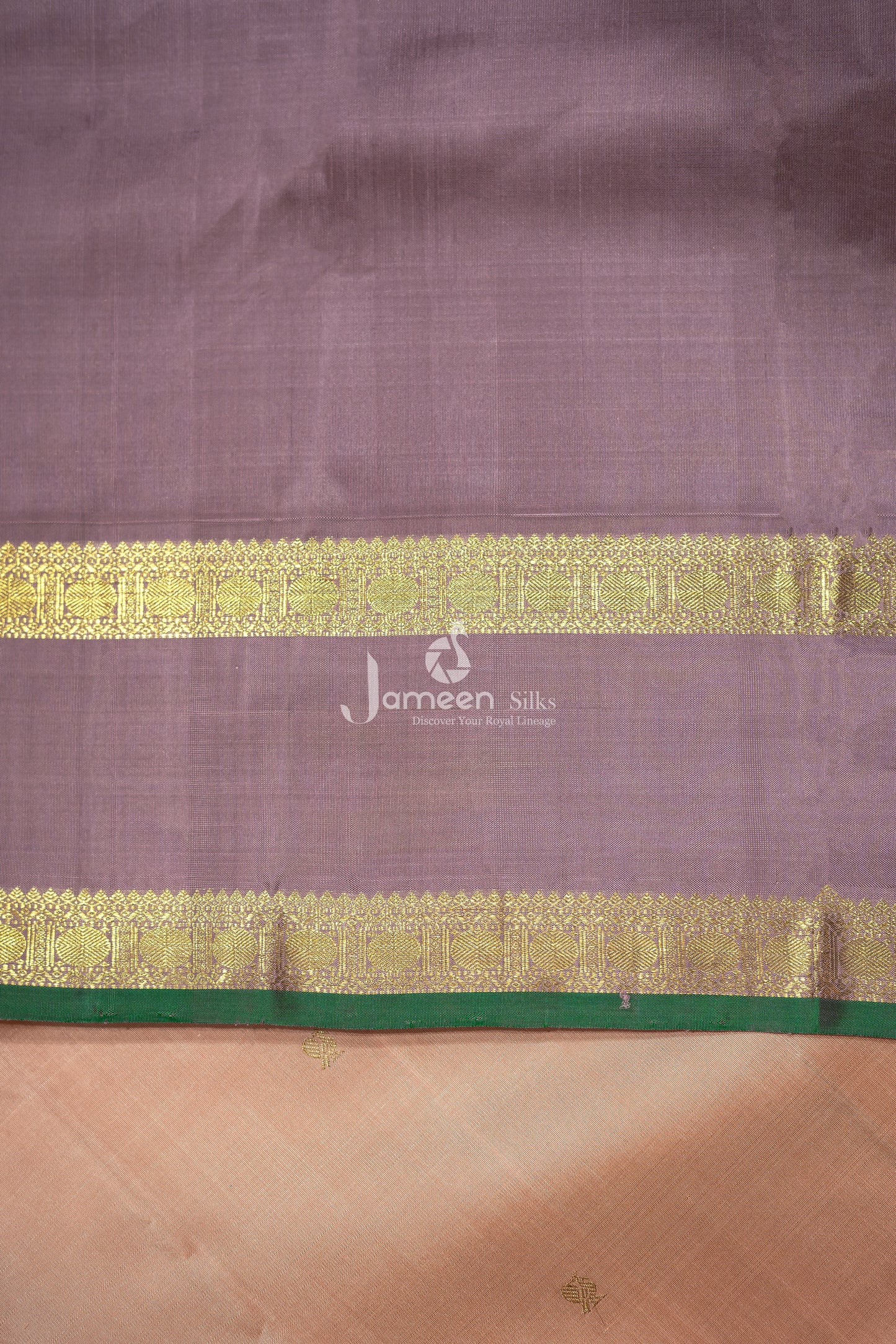 Pastel pink kanjivaram silk saree