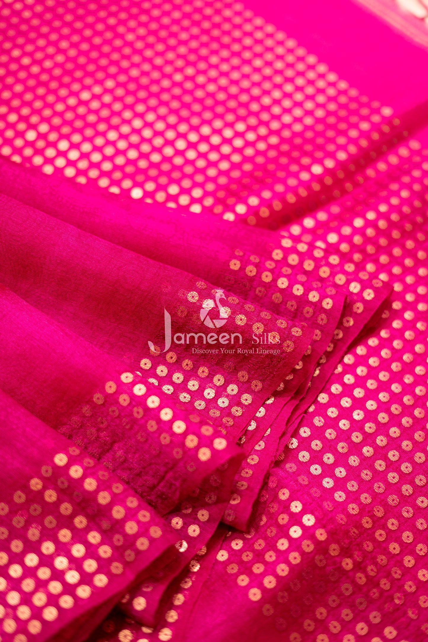 Pink muslin saree