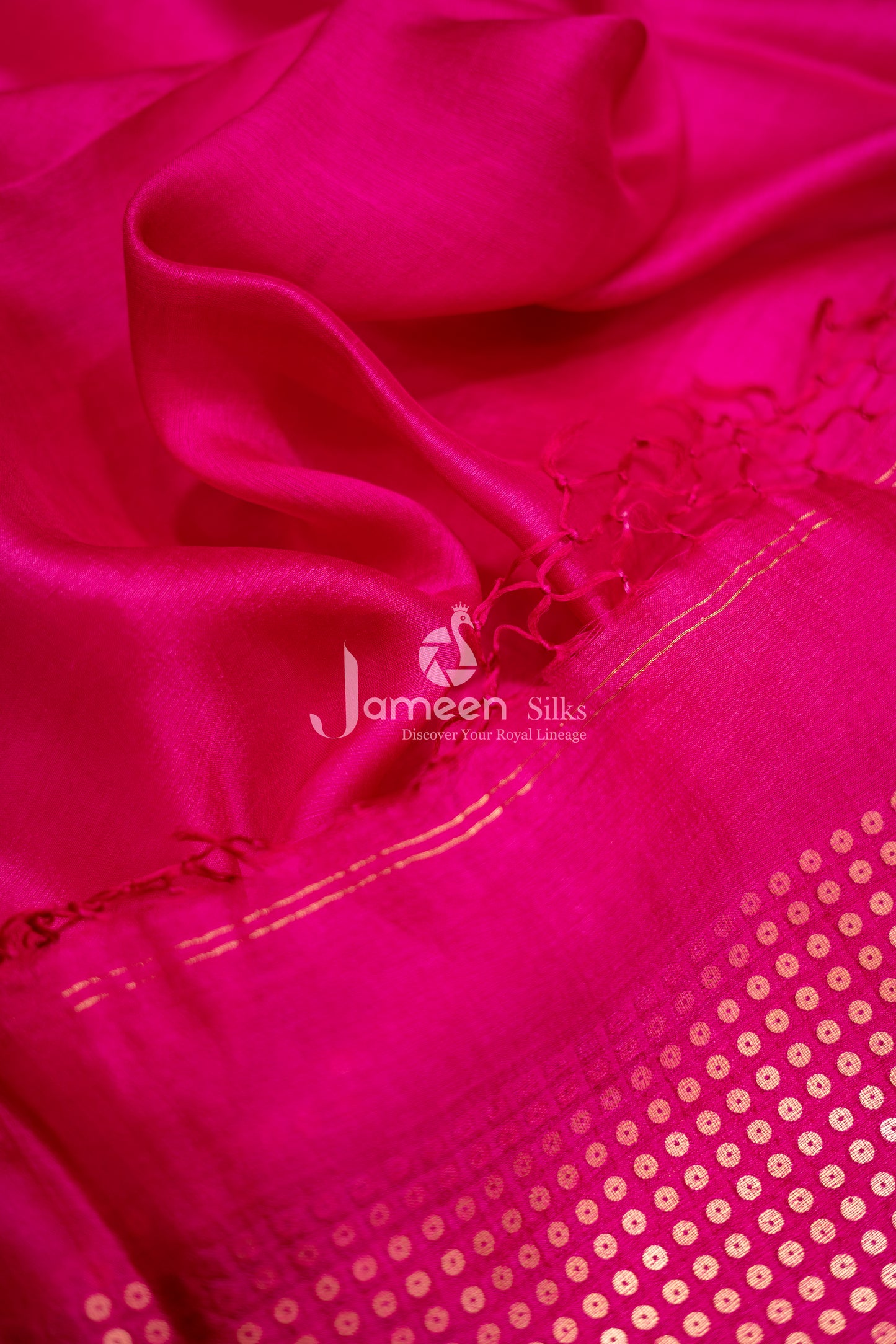 Pink muslin saree