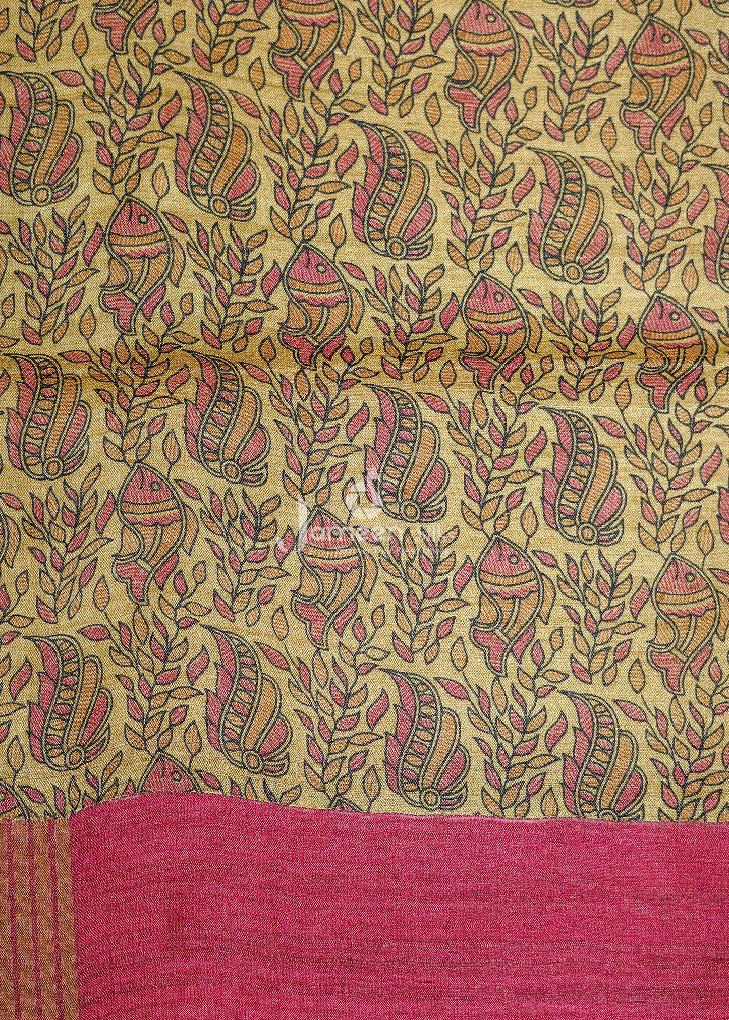 Madhubani tussar silk saree