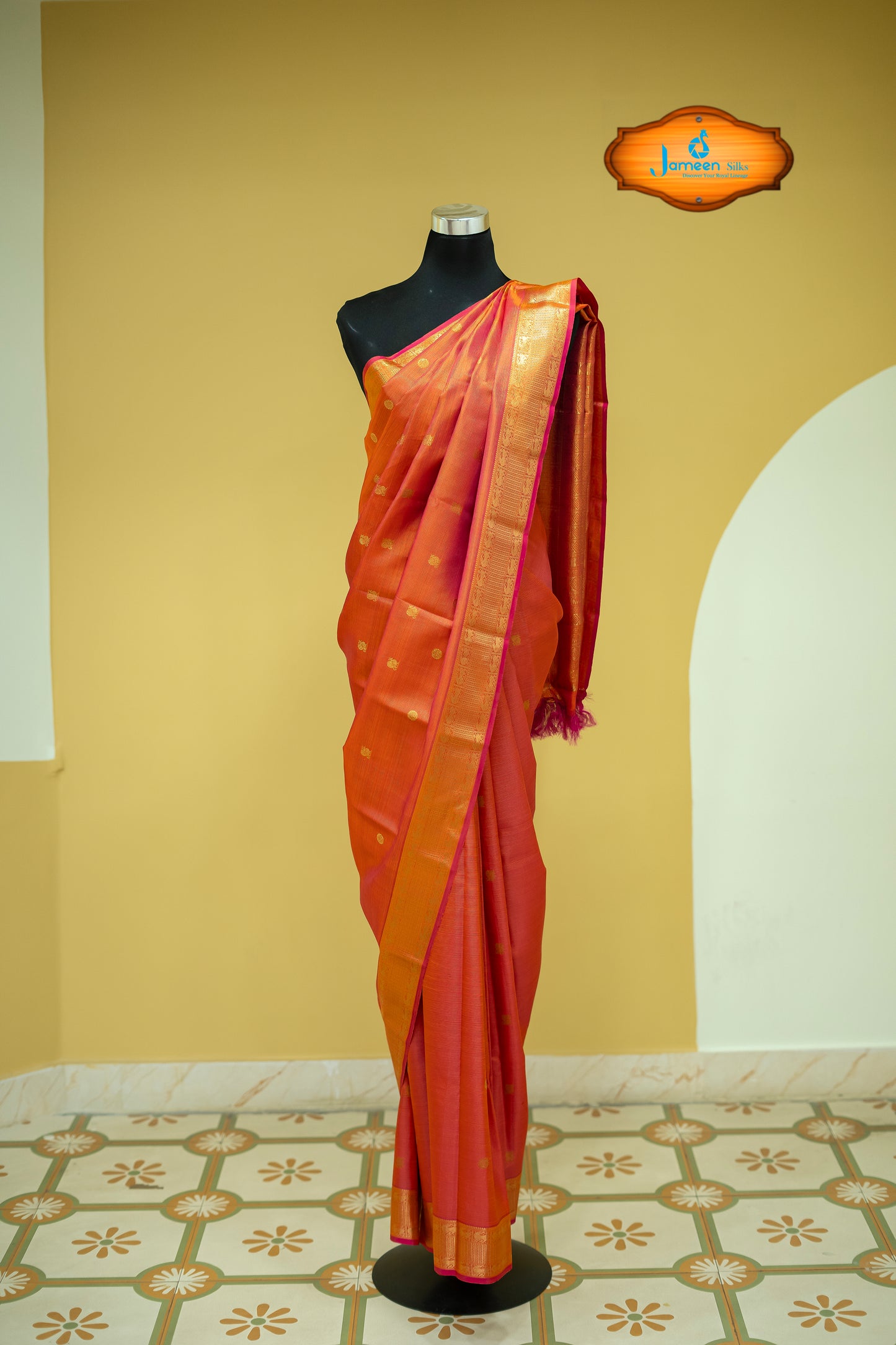 Red vairaoosi kanjivaram silk saree