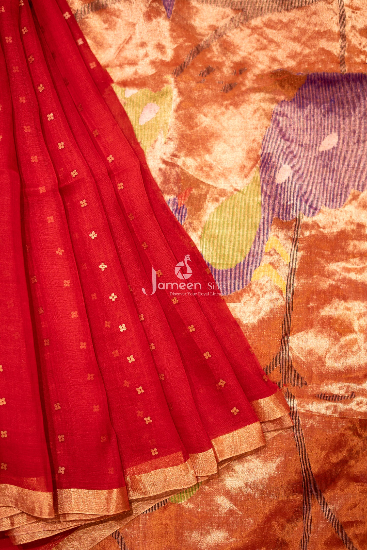 Paithani muslin silk saree