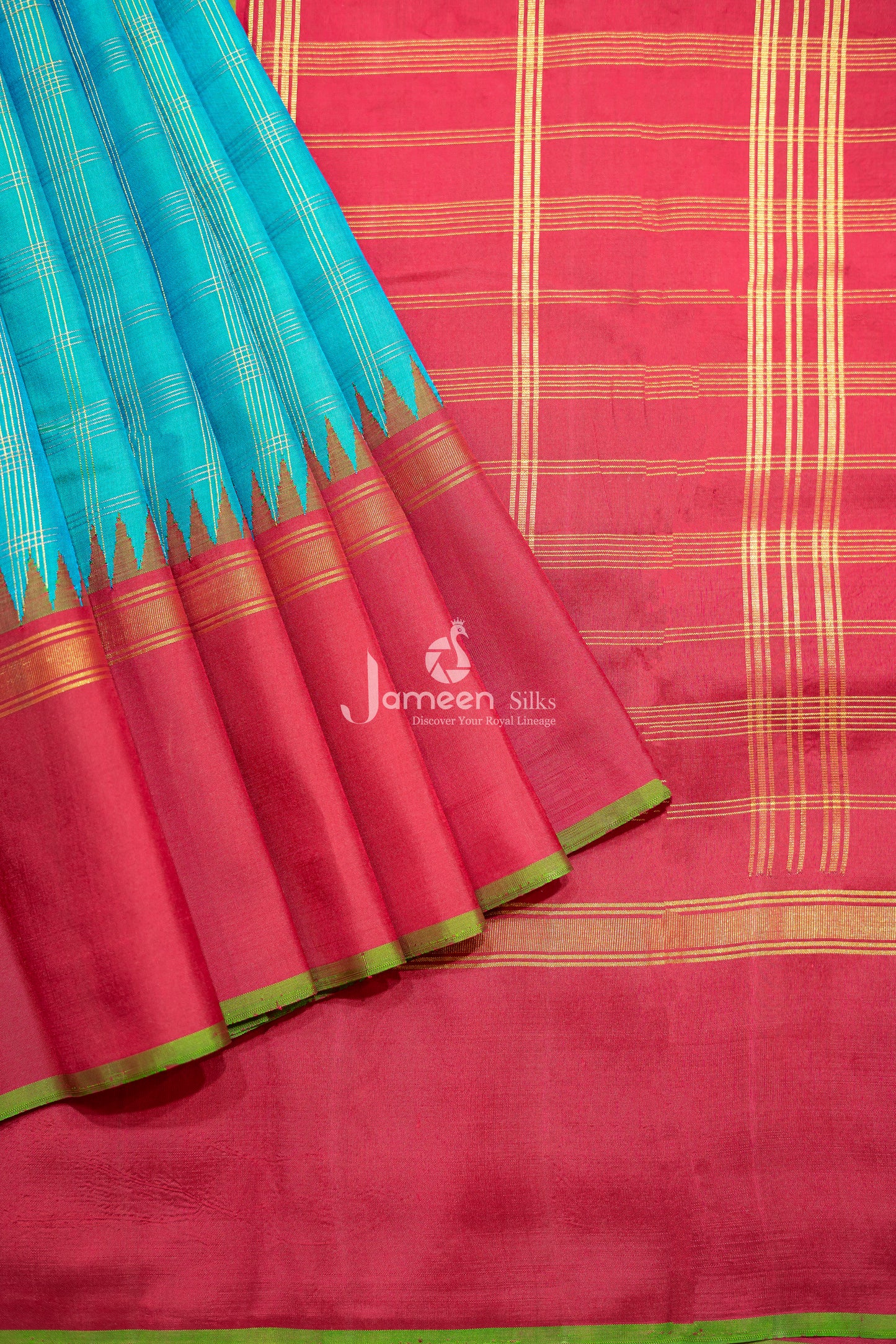 Korvai kanjivaram silk saree