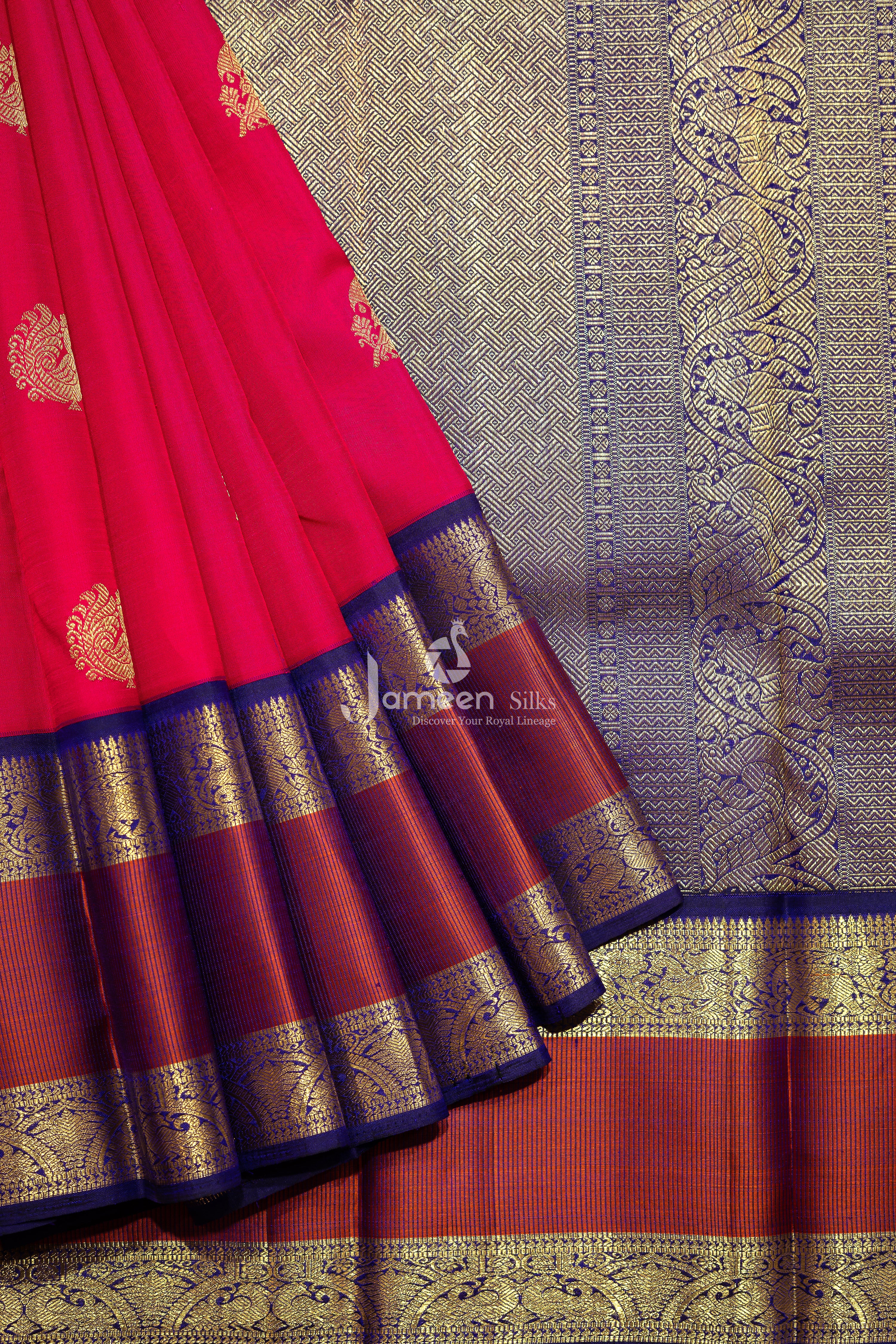 RED KANJIVRAM SILK SAREE