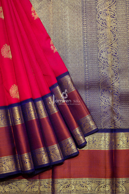 RED KANJIVRAM SILK SAREE