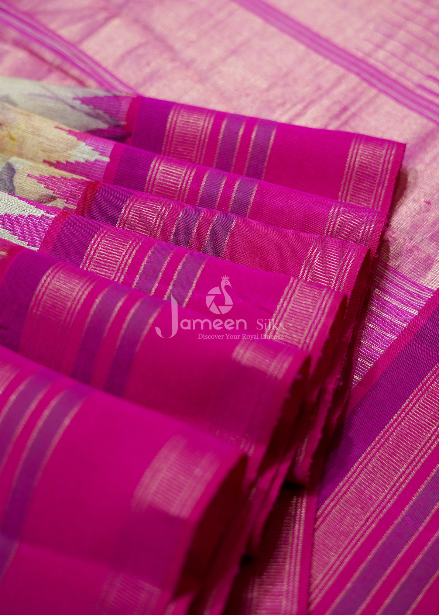 Temple border tussar silk saree