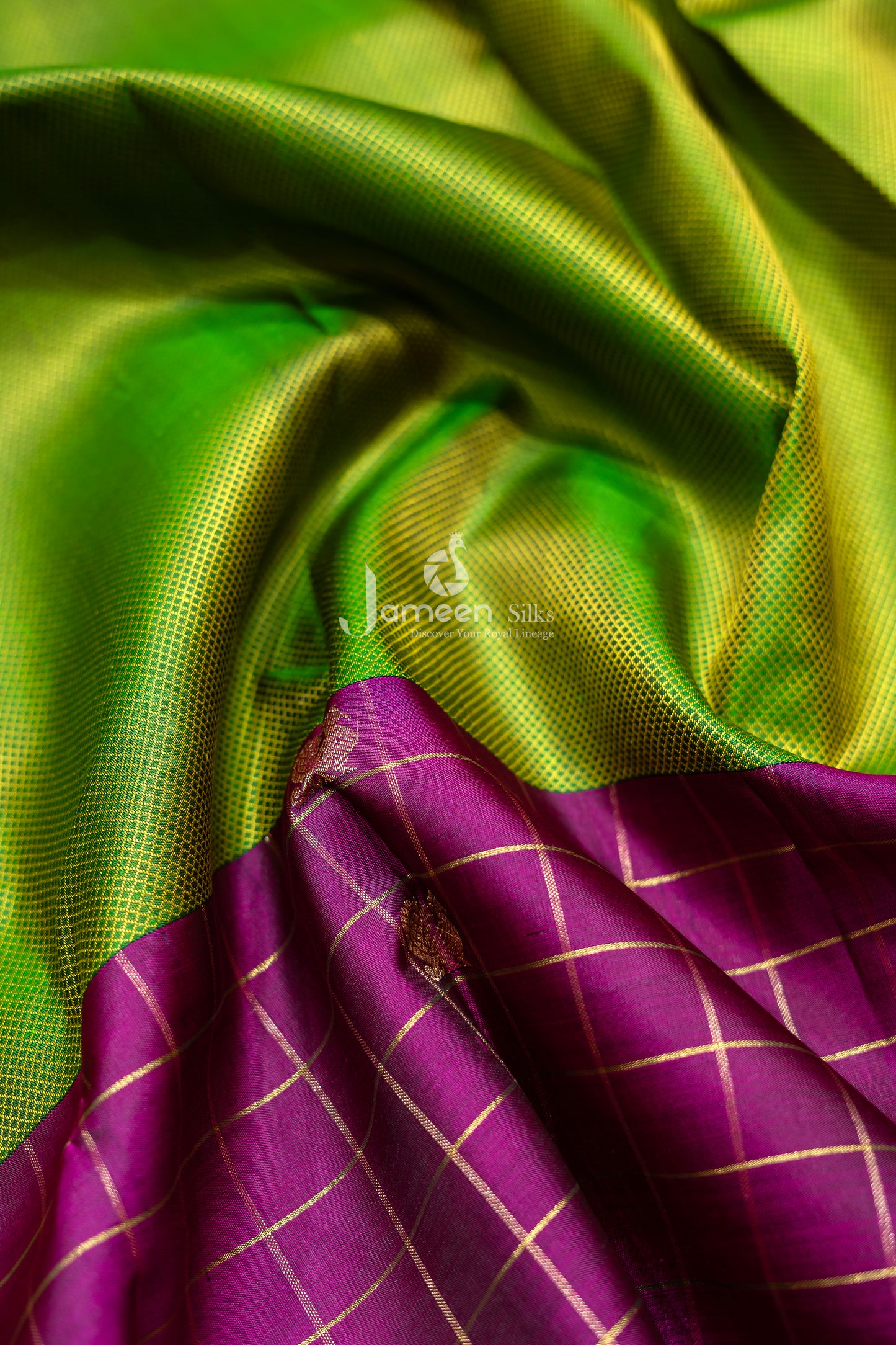 Pink kanjivaram silk saree