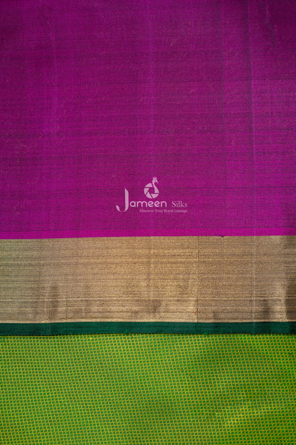 Pink kanjivaram silk saree