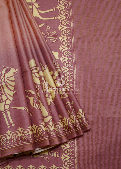 Pure tussar silk saree