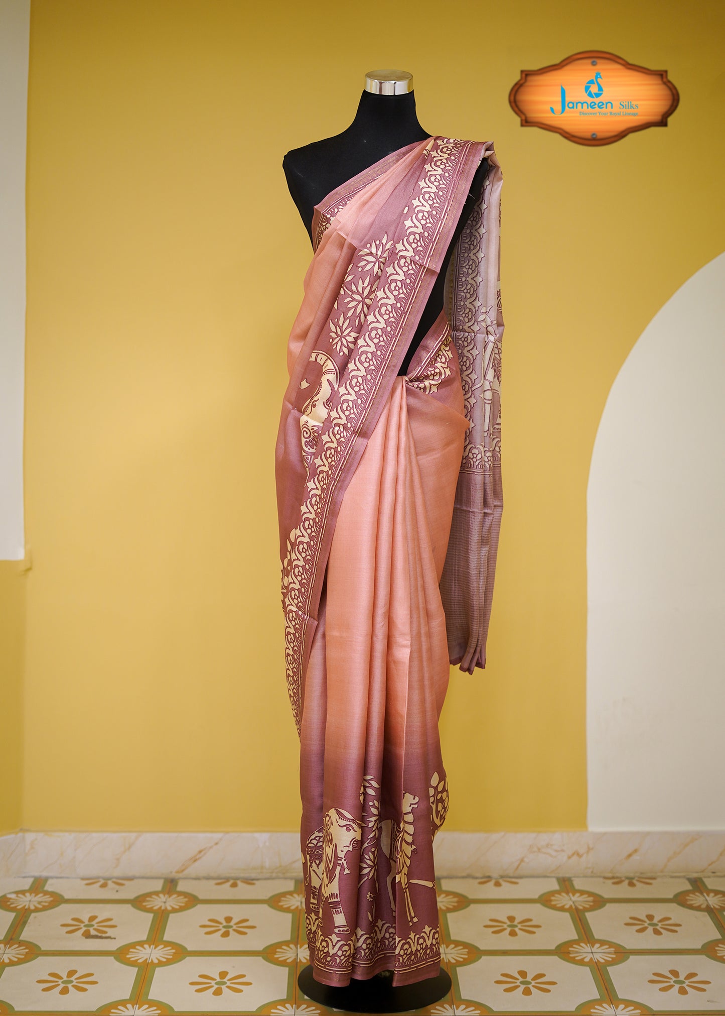 Pure tussar silk saree