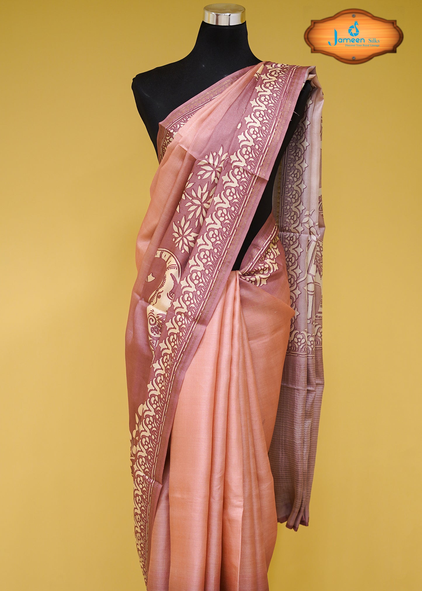 Pure tussar silk saree