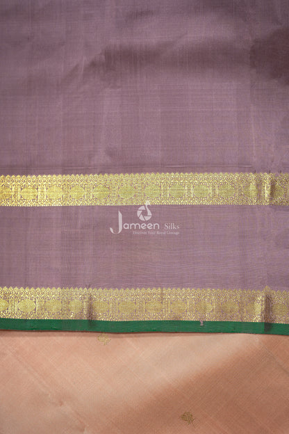Pastel pink kanjivaram silk saree