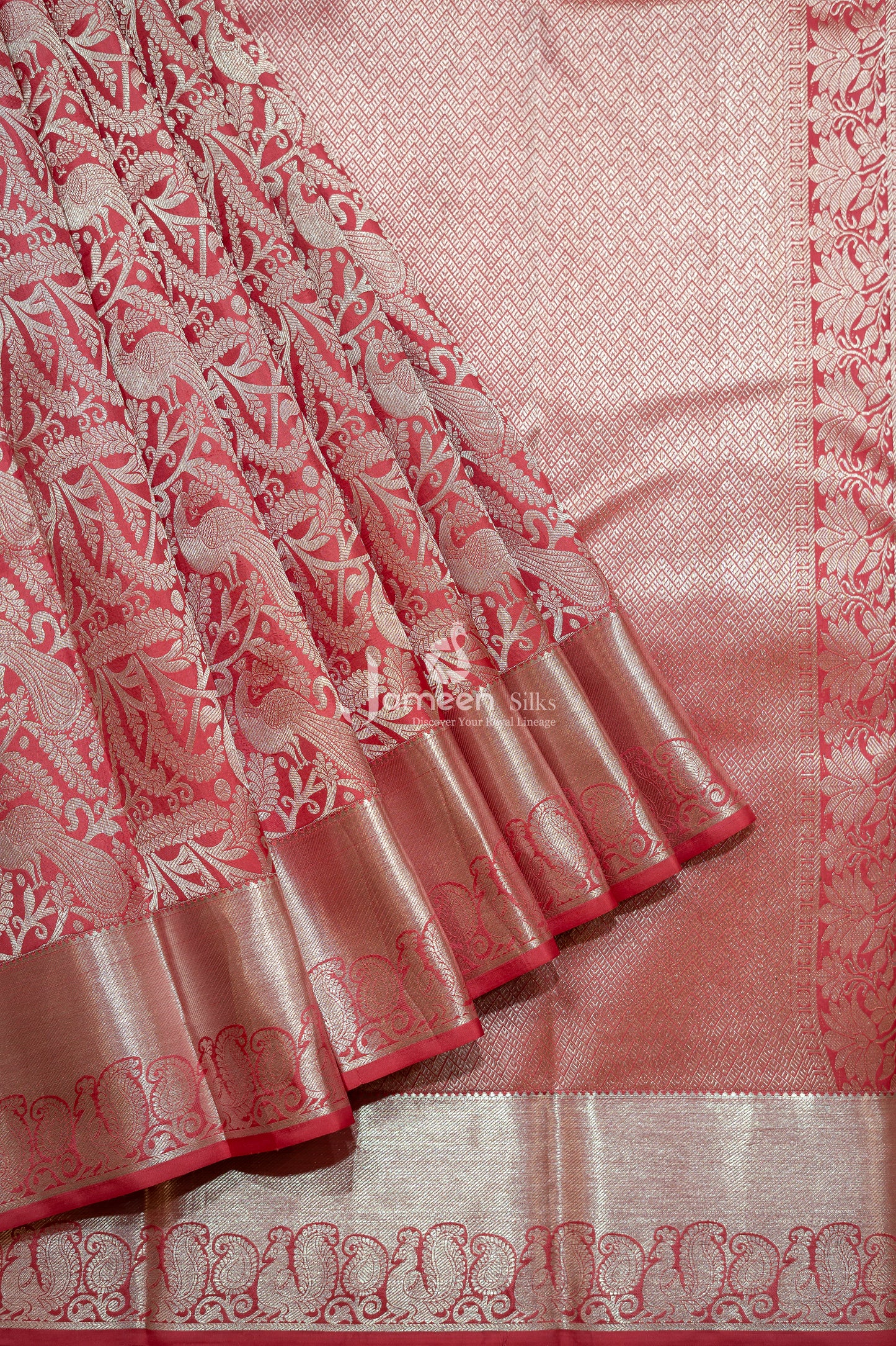Red kanjivaram silk saree