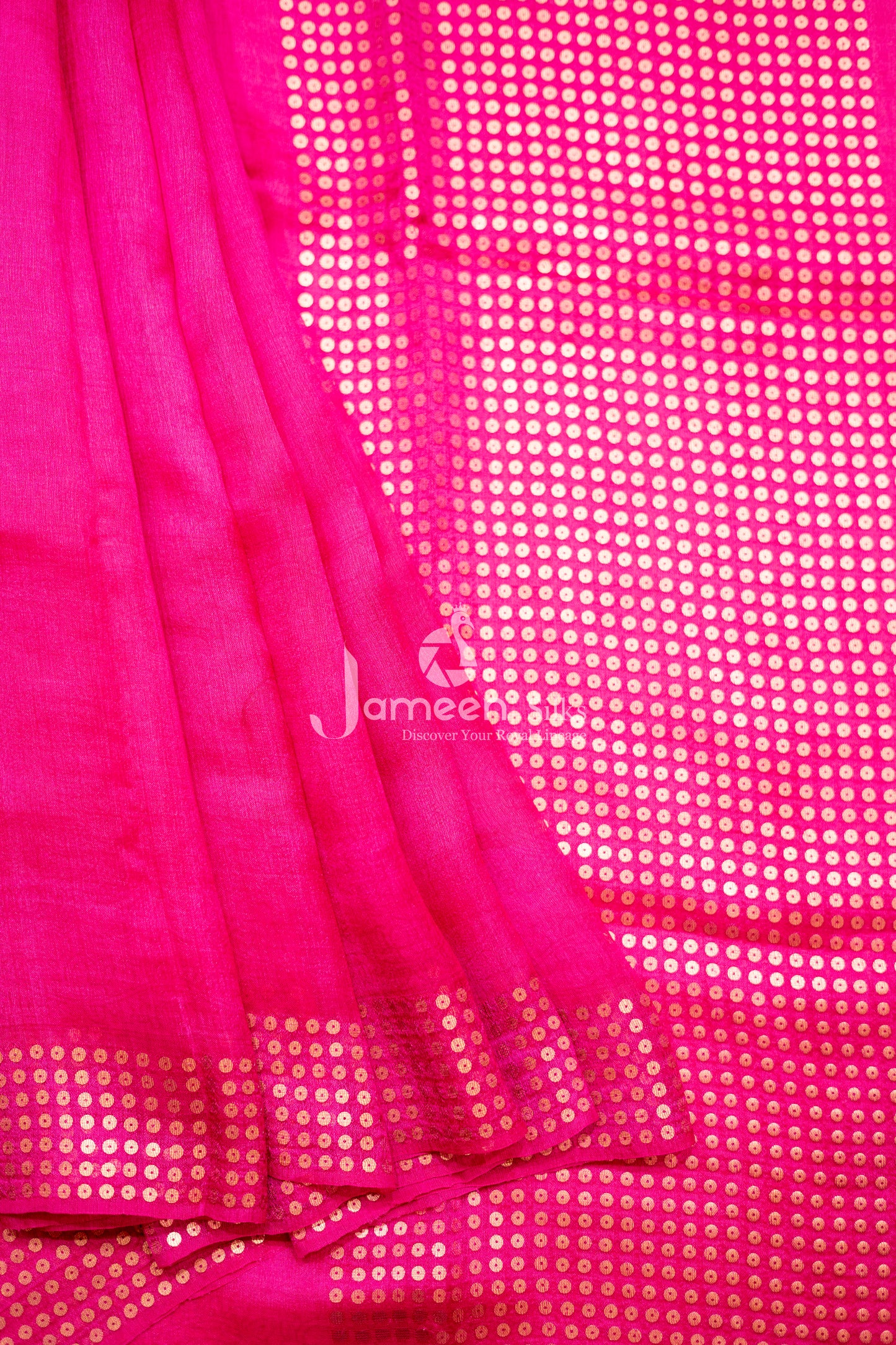 Pink muslin saree