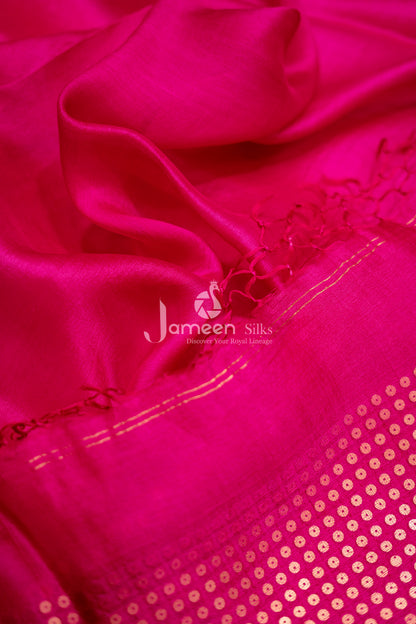 Pink muslin saree