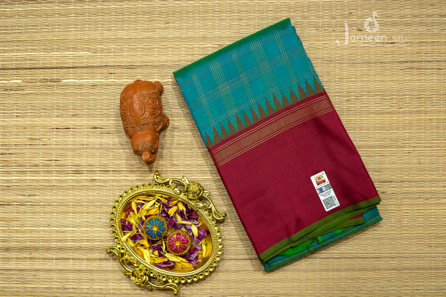 Korvai kanjivaram silk saree