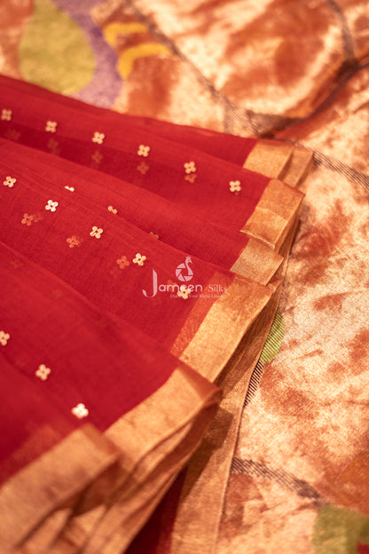 Paithani muslin silk saree
