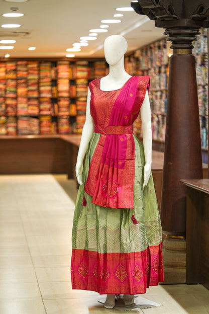 Green long gown
