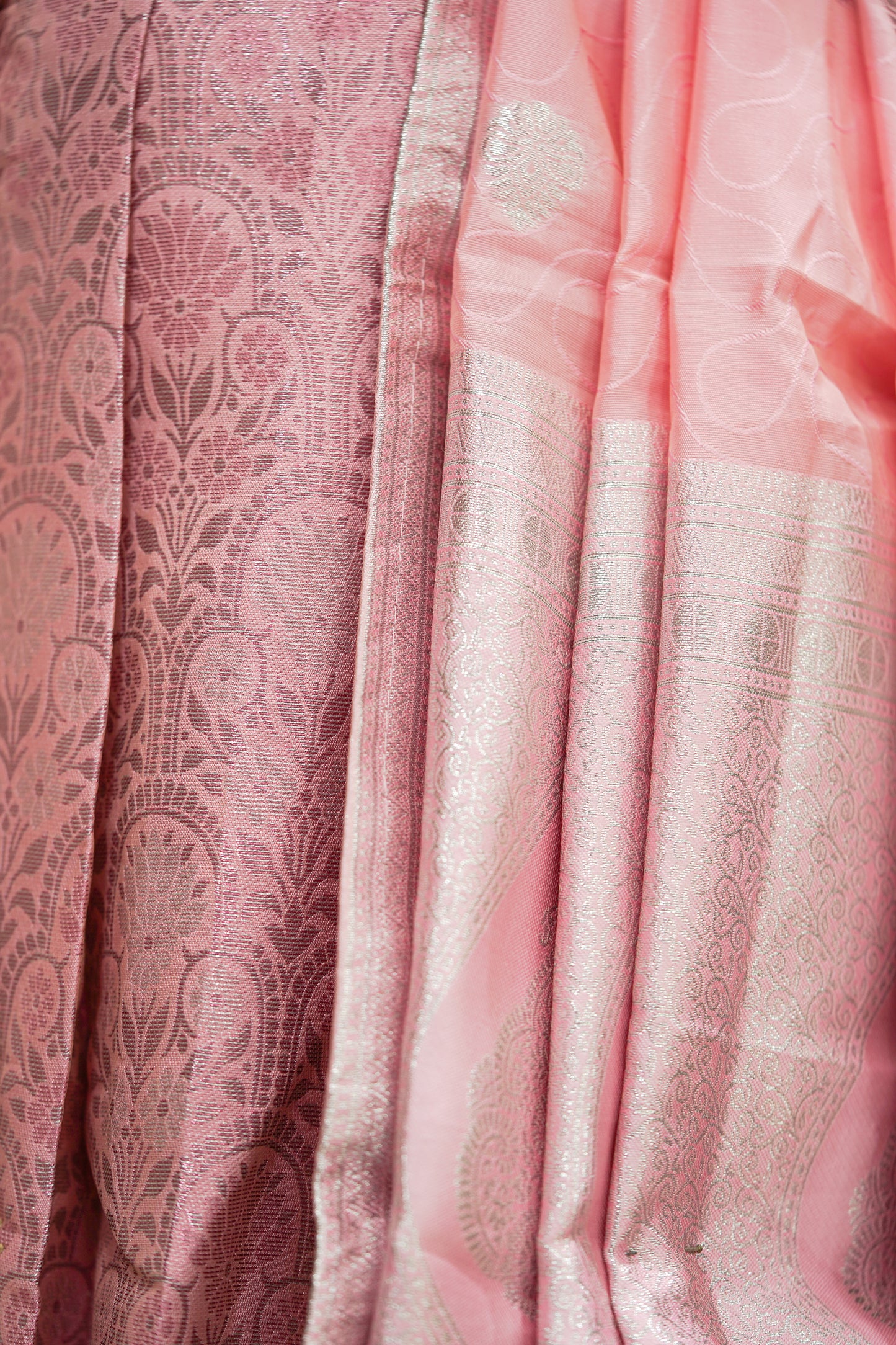 Pink color long gown