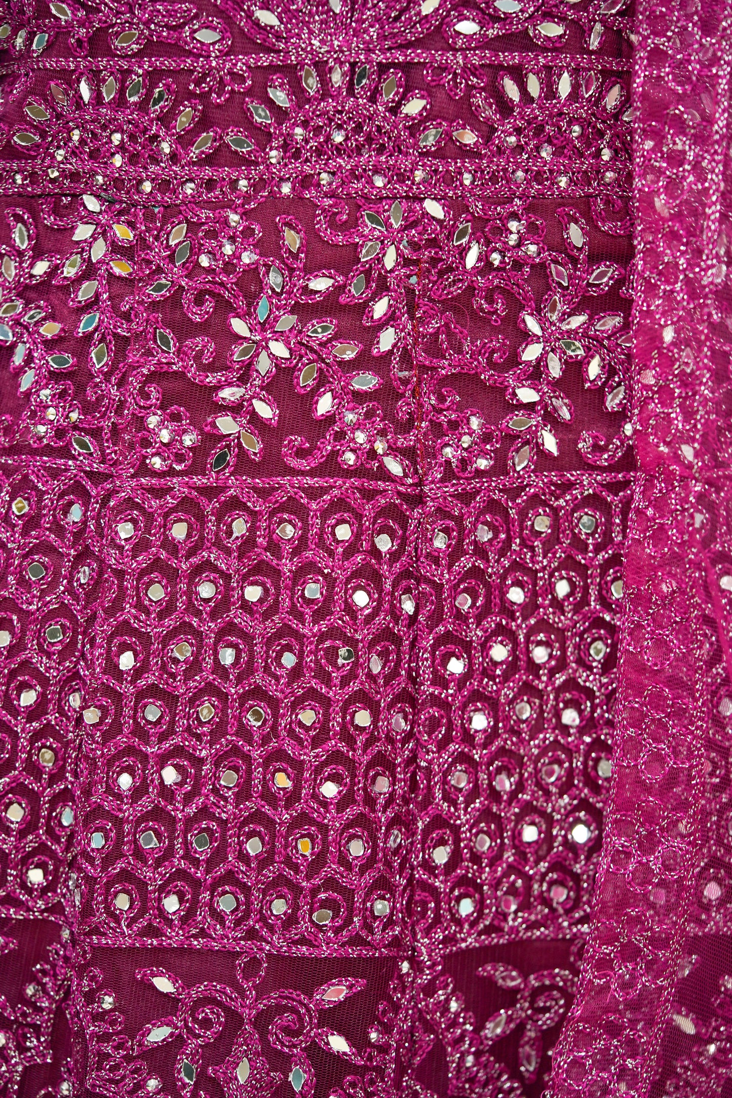 Pink stonework long gown