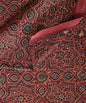 Red hand block print ajrakh modal fabric